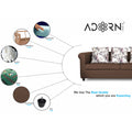 Adorn India Magnum 3-1-1 Sofa Set (Brown)