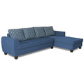 Raiden Bricks Premium L Shape 6 Seater Sofa Set with Center Table (Right Hand Side) (Blue)