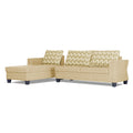 Adorn India Valencia Plus Bricks L Shape 6 Seater Sofa Set (Left Hand Side) (Beige)