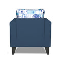 Adorn India Hallton Digitel Print 1 Seater Sofa (Blue) (3 Year Warranty)