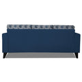 Adorn India Parker Leaf L Shape 4 Seater Sofa Set (Left Hand Side) (Blue) Martin Plus (3 Year Warranty)