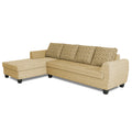 Raiden Bricks Premium L Shape 6 Seater Sofa Set with Center Table (Left Hand Side) (Beige)