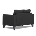 Adorn India Straight line Plus Leatherette 2 Seater Sofa (Black) (3 Year Warranty)