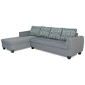 Raiden Damask L Shape 6 Seater Sofa Set with Center Table (Left Hand Side) (Grey)