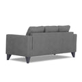 Adorn India Straight line Plus Premium Leatherette Suede 3 Seater Sofa (Grey) (3 Year Warranty)