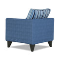Adorn India Lawson Stripes 1 Seater Sofa (Blue)