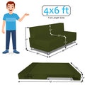 Adorn India Easy Alyn Plus Decent 2 Seater Sofa Cum Bed (4x6) (Green) (1 Year Warranty)