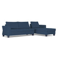 Adorn India Valencia Plus Decent L Shape 6 Seater Sofa Set (Right Hand Side) (Blue)