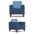 Straight line Plus Blossom 3+1+1 5 Seater Sofa Set (Blue)