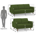 Adorn India Damian 3+2 5 Seater Sofa Set (Green) (3 Year Warranty)