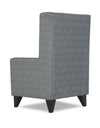 Adorn India Christopher 1 Seater Wing Chair Decent with Puffy (Grey)