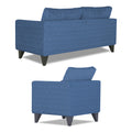 Adorn India Enzo Decent 3+1+1 5 Seater Sofa Set with Centre Table (Blue)