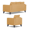 Adorn India Straight Line Plus Decent 3+1+1 5 Seater Sofa Set (Beige) (3 Year Warranty)