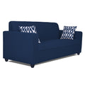 Adorn India Rio Highback 3 Seater Sofa (Blue) (3 Year Warranty)
