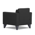 Adorn India Bladen Leatherette 1 Seater Sofa (Black)