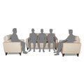 Adorn India Cardello 3-1-1 Five Seater Sofa Set(Beige) (3 Year Warranty)