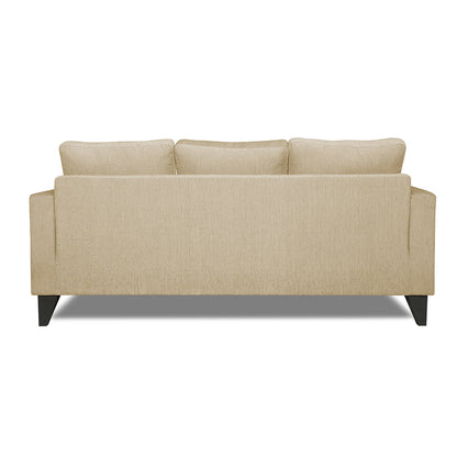 Adorn India Hallton L Shape 4 Seater Sofa Set Digital Print (Beige)