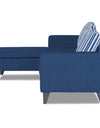 Adorn India Abington Stripes L Shape 5 Seater Sofa Set (Left Hand Side) (Blue)