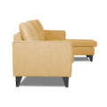 Adorn India Chandler Plain L Shape 4 Seater Sofa Set (Beige) (3 Year Warranty)