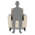 Adorn India Cardello 1 Seater Sofa (Beige) (3 Year Warranty)