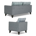 Cortina Damask 3+1+1 5 Seater Sofa Set with Centre Table (Grey) Modern