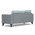 Adorn India Straight line Plus Bricks 3 Seater Sofa (Grey) (3 Year Warranty)