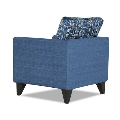 Adorn India Sheldon Crafty 1 Seater Sofa (Blue)