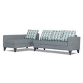 Adorn India Beetle Plus Bricks L Shape 6 Seater Sofa Set (Left Hand Side) (Grey) (3 Year Warranty)