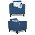 Adorn India Bladen 3-1-1 Five Seater Sofa Set (Wood) (Blue)