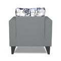Adorn India Hallton Digitel Print 1 Seater Sofa (Grey) (3 Year Warranty)