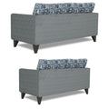 Sheldon Craftys 3+2 5 Seater Sofa Set with Centre Table (Grey)