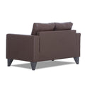 Adorn India Straight line Plus Leatherette 2 Seater Sofa (Brown) (3 Year Warranty)