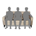 Adorn India Cardello 3 Seater Sofa (Beige) (3 Year Warranty)