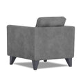 Adorn India Enzo Decent Premium Leatherette Suede 1 Seater Sofa (Grey)