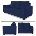 Adorn India Russell 3 Seater Sofa (Blue)