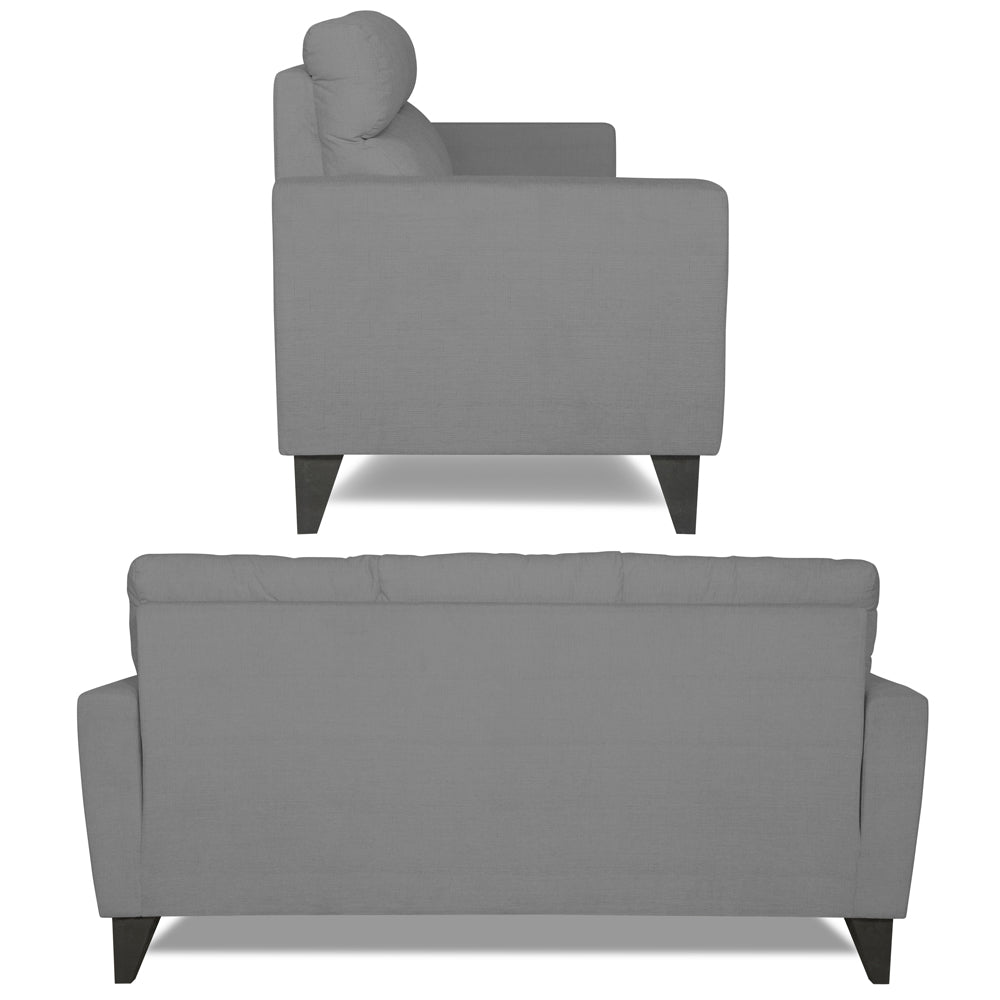 Adorn India Cardello 3-2-1 Six Seater Sofa Set (Grey)