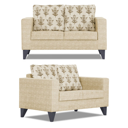 Adorn India Straight line Plus Leaf 3+2+1 6 Seater Sofa Set (Beige)