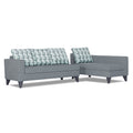 Adorn India Beetle Plus Bricks L Shape 6 Seater Sofa Set (Right Hand Side) (Grey) (3 Year Warranty)