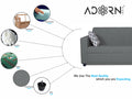 Rio Highback 3+2 5 Seater Sofa Set (Grey)