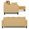 Adorn India Denver L Shape 5 Seater Sofa Set RHS (Beige) (3 Year Warranty)