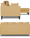 Adorn India Denver L Shape 5 Seater Sofa Set (Right Hand Side) (Beige)