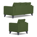 Adorn India Hallton Tufted 3+1+1 5 Seater Sofa Set (Green) (3 Year Warranty)