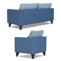 Tornado Bricks 3+1+1 5 Seater Sofa Set with Centre Table (Blue)