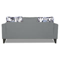 Adorn India Hallton Digitel Print Cushion 3 Seater Sofa (Grey) (3 Year Warranty)