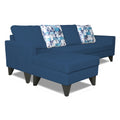 Adorn India Hallton L Shape 5 Seater Sofa Set Digitel Print (Left Hand Side) (Blue) (3 Year Warranty)