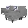 Adorn India Hallton L Shape 5 Seater Sofa Set Digitel Print (Right Hand Side) (Grey) (3 Year Warranty)