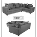 Winston L Shape 6 Seater Sofa Set (Right Side) (Grey)
