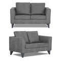 Adorn India Enzo Decent Premium Leatherette Suede 3+2+1 6 Seater Sofa Set (Grey)