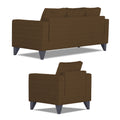 Adorn India Straight Line Plus Decent 3+1+1 5 Seater Sofa Set (Brown) (3 Year Warranty)