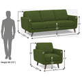 Adorn India Damian 3-1-1 5 Seater Sofa Set (Green)